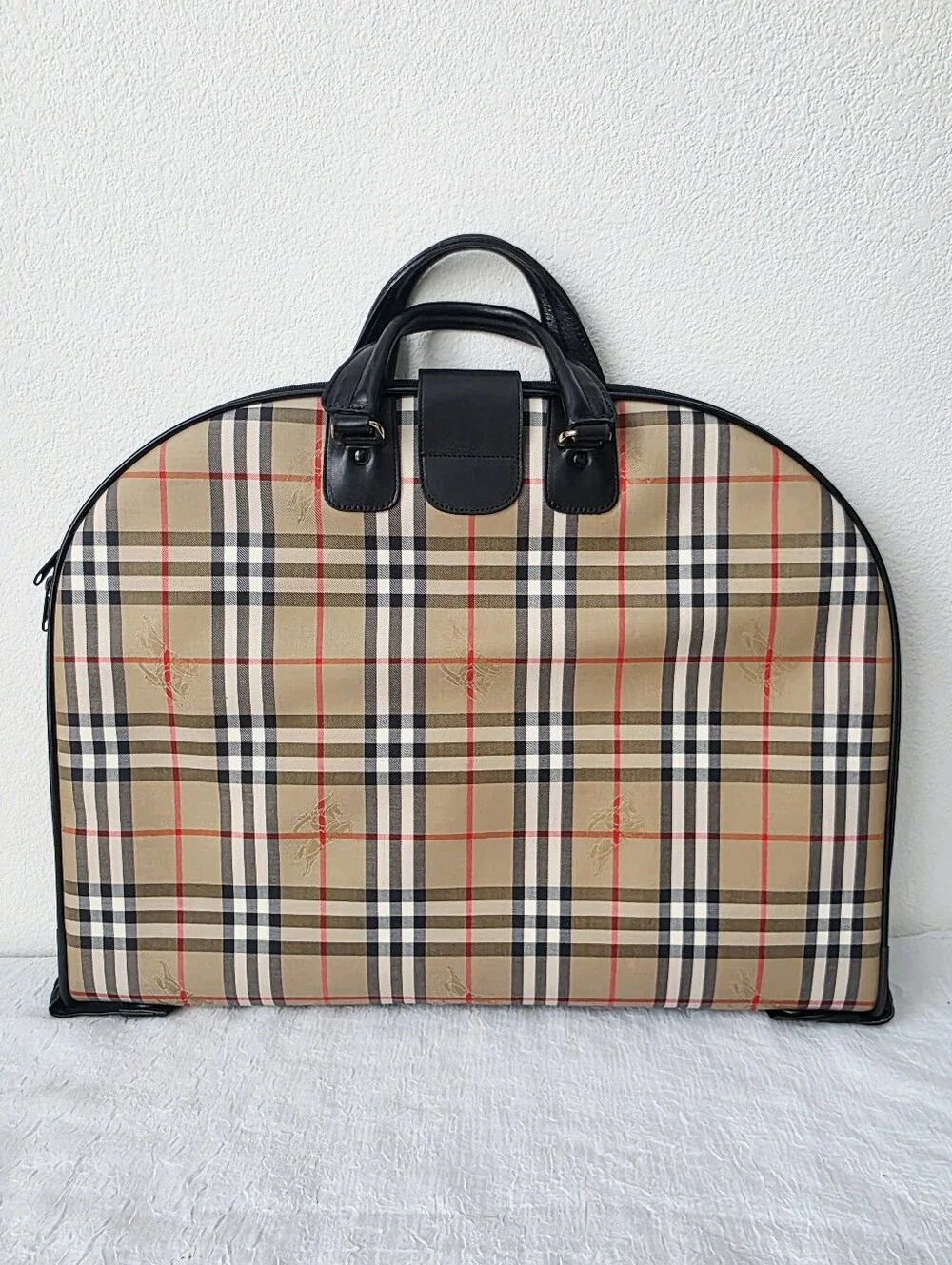 Auth Burberry Nova Check Garment Travel Bag